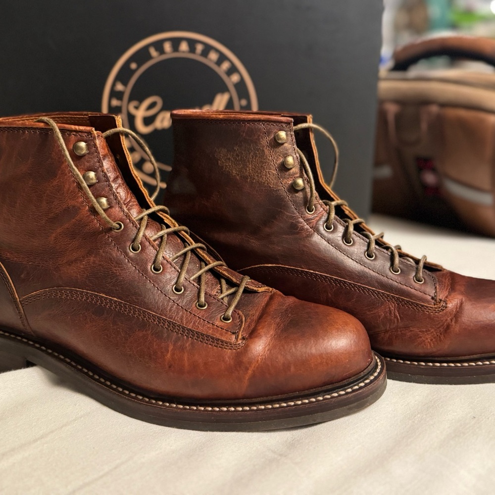 Caswell CARVER - COGNAC PENT BURNT CHIP TAN BISON 9D
